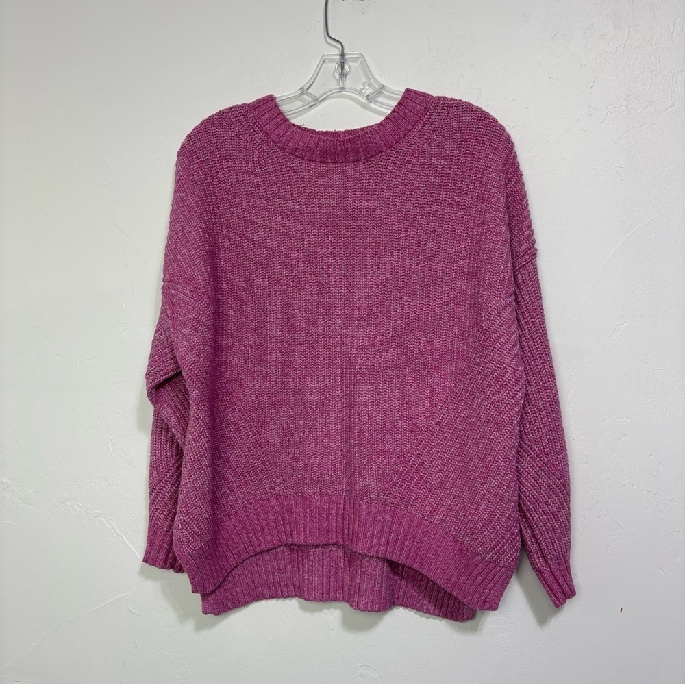 American Eagle Women's Small Oversized Chunky Sweater Pink Winter Fall